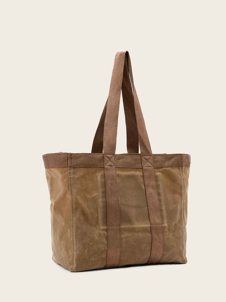 AllSaints Brown Layo Canvas Tote - Image 2 of 3 AllSaints Brown Layo Canvas Tote - Image 2 of 3