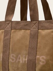 AllSaints Brown Layo Canvas Tote - Image 3 of 3