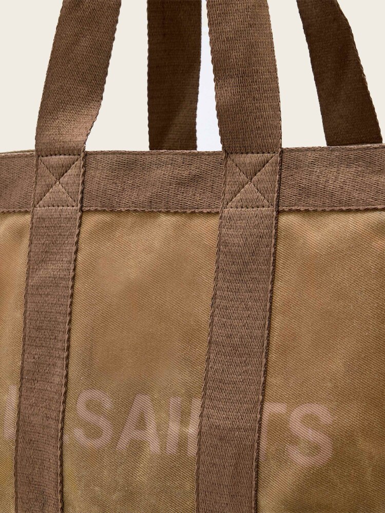 AllSaints Brown Layo Canvas Tote - Image 3 of 3 AllSaints Brown Layo Canvas Tote - Image 3 of 3