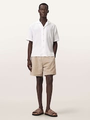 AllSaints Brown Hockley Suede Shorts - Image 2 of 7