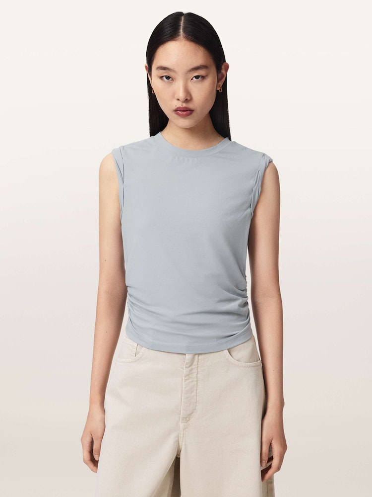AllSaints Blue West Tank Top - Image 1 of 8 AllSaints Blue West Tank Top - Image 1 of 8