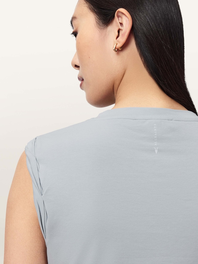 AllSaints Blue West Tank Top - Image 2 of 8 AllSaints Blue West Tank Top - Image 2 of 8