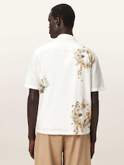 AllSaints Cream Fleur Lis Short Sleeve Shirt - Image 2 of 3
