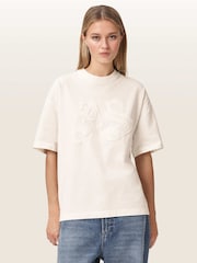 AllSaints White Insignia Etta T-Shirt - Image 1 of 6