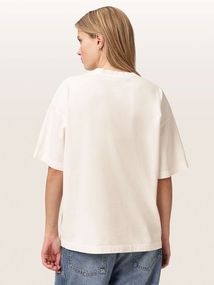 AllSaints White Insignia Etta T-Shirt - Image 2 of 6 AllSaints White Insignia Etta T-Shirt - Image 2 of 6