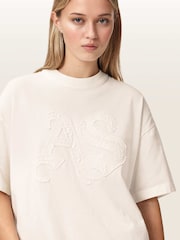 AllSaints White Insignia Etta T-Shirt - Image 4 of 6