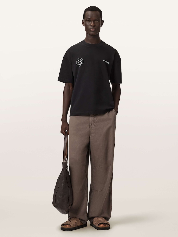 AllSaints Black Spinner Short Sleeve Crew Neck T-Shirt - Image 2 of 2