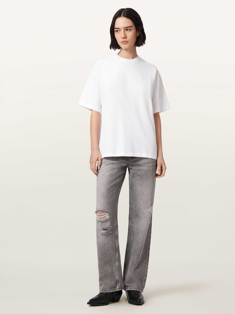 AllSaints White Mabel Etta T-Shirts - Image 1 of 8