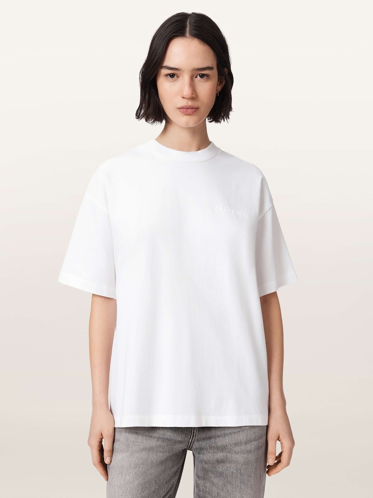 AllSaints White Mabel Etta T-Shirts - Image 2 of 8