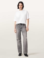 AllSaints White Mabel Etta T-Shirts - Image 7 of 8