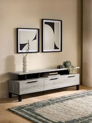 Light Grey Bronx Oak Effect Sideboard - Image 1 of 7