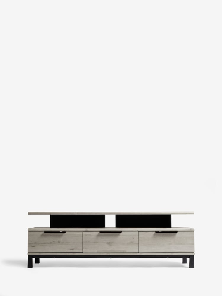 Light Grey Bronx Oak Effect Sideboard - Image 2 of 7
