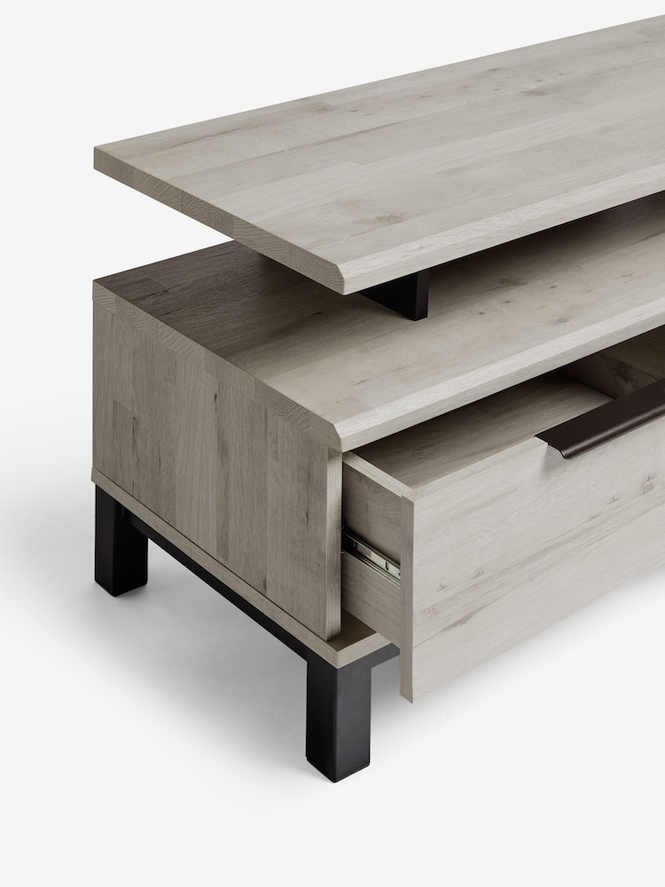 Light Grey Bronx Oak Effect Sideboard - Image 7 of 7