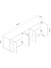 Natural Arches Wood Effect Up to 90 inch TV Unit - Image 5 of 7