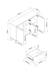 Light Bronx Oak Effect TV Unit - Image 5 of 5