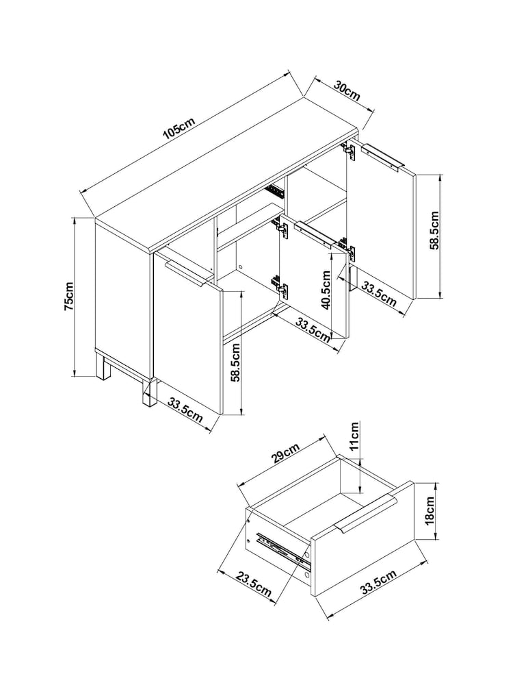 Light Bronx Oak Effect TV Unit - Image 5 of 5