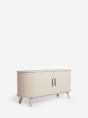 Grey Hyde Tambour Door Oak Veneer TV Unit - Image 4 of 7