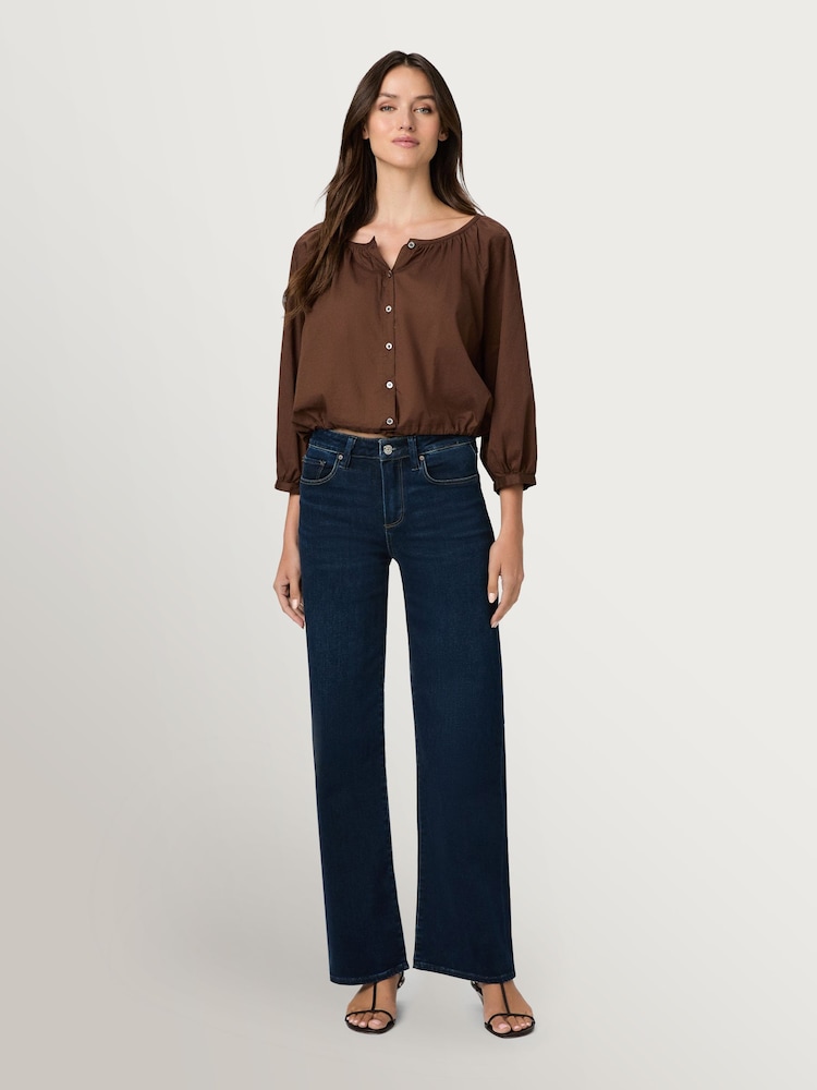 Paige Amagansett Tatum 32" Mid Rise Slim Wide Leg Jeans - Image 1 of 6 Paige Amagansett Tatum 32" Mid Rise Slim Wide Leg Jeans - Image 1 of 6