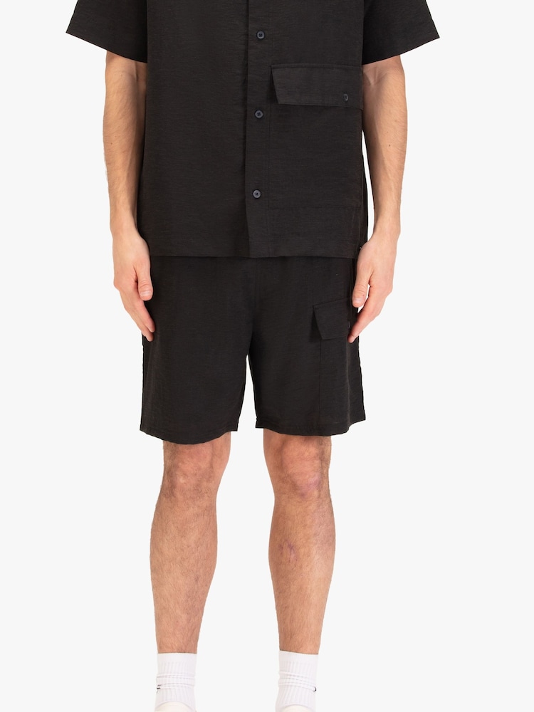 Luke 1977 Black Kaho Black Linen Shorts - Image 1 of 7