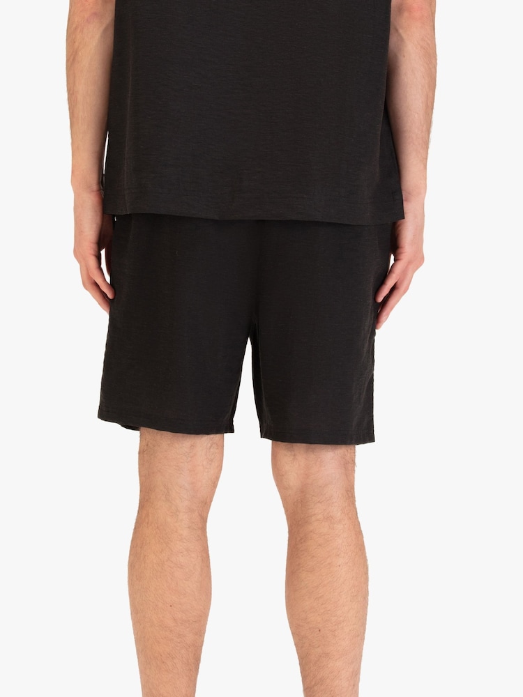 Luke 1977 Black Kaho Black Linen Shorts - Image 2 of 7