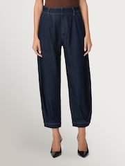 Paige Fresco Delaney Cuffed Pleat Waist Barrel Leg Jeans - Image 3 of 4