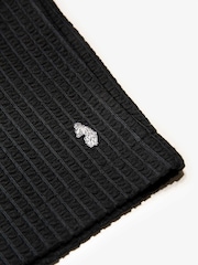 Luke 1977 Black Waffle Textured Shorts - Image 7 of 7