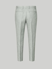 Harry Brown Green Slim Fit Linen Blend Suit Trousers - Image 8 of 8