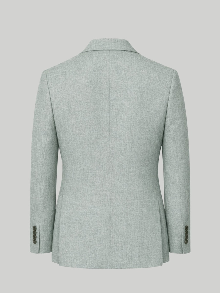 Harry Brown Green Slim Fit Double Breasted Linen Blend Suit Jacket - Image 7 of 7 Harry Brown Green Slim Fit Double Breasted Linen Blend Suit Jacket - Image 7 of 7