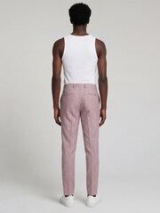 Harry Brown Red Slim Fit Linen Blend Suit Trousers - Image 2 of 7
