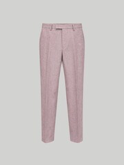 Harry Brown Red Slim Fit Linen Blend Suit Trousers - Image 6 of 7