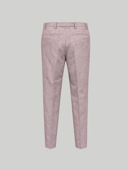 Harry Brown Red Slim Fit Linen Blend Suit Trousers - Image 7 of 7