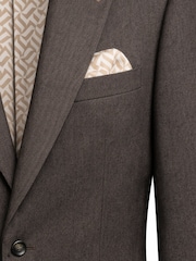 Harry Brown Brown Slim Fit Single Breasted Linen Blend Suit Jacket - Image 4 of 8