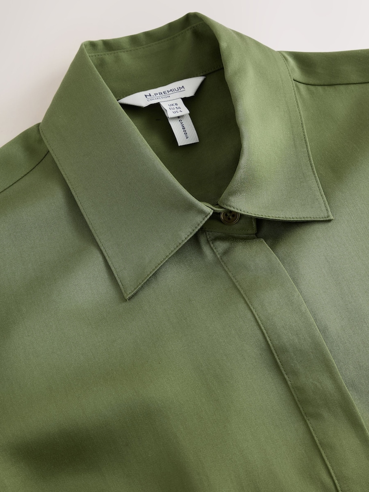 Green N. Premium Tencel Soft Long Sleeve Shirt - Image 2 of 3