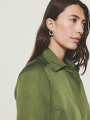 綠色 - N. Premium Tencel Soft Long Sleeve Shirt - 圖片 5，共 8