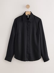 黑色 - N. Premium Tencel Soft Long Sleeve Shirt - 圖片 5，共 7