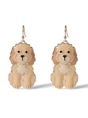Aela Cockapoo  Brown Earrings - Image 1 of 2