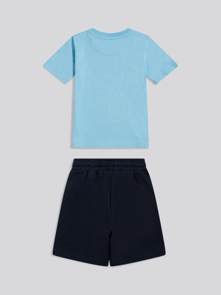 U.S. Polo Assn Sky Blue Graphic T-Shirt And Shorts Set - Image 2 of 3