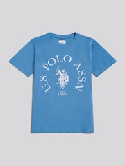U.S. Polo Assn Blue Minimal Circle Print T-Shirt - Image 5 of 7