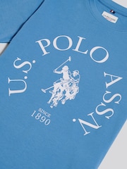 U.S. Polo Assn Blue Minimal Circle Print T-Shirt - Image 7 of 7