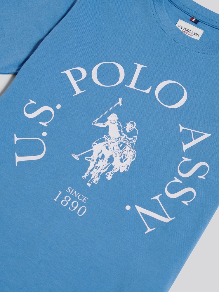 U.S. Polo Assn Blue Minimal Circle Print T-Shirt - Image 7 of 7