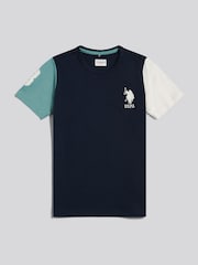 U.S. Polo Assn. Navy Blue Player 3 Colour Block T-Shirt - Image 7 of 10