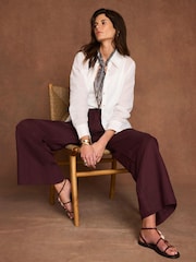 Mint Velvet Red Linen Blend Wide Leg Trousers - Image 3 of 8