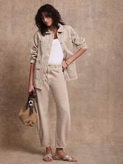 Mint Velvet Natural Balloon Leg Jeans - Image 1 of 7