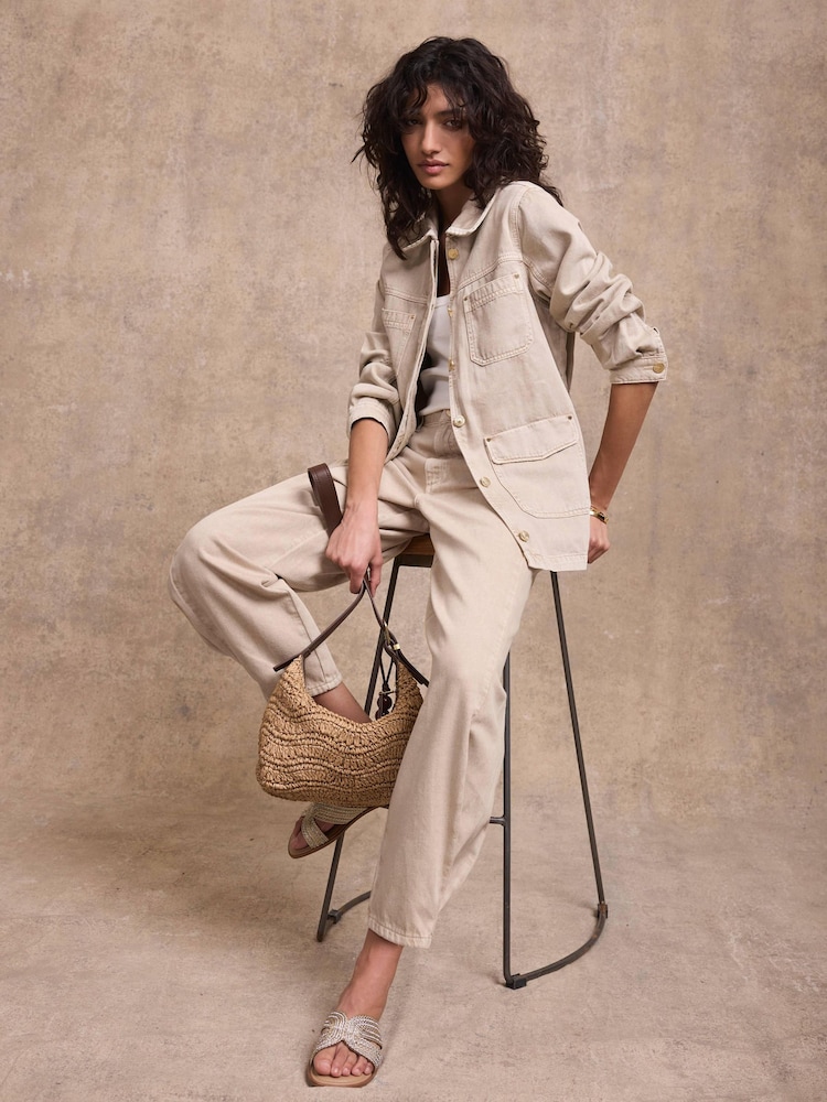 Mint Velvet Natural Balloon Leg Jeans - Image 2 of 7