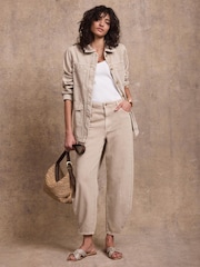 Mint Velvet Natural Balloon Leg Jeans - Image 3 of 7