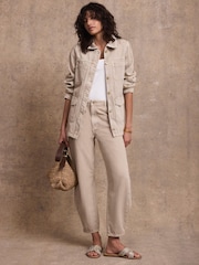 Mint Velvet Natural Balloon Leg Jeans - Image 4 of 7