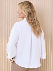 Cotton Traders White Linen Blend Shirt - Image 2 of 3