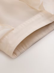 Cream - CERENE Organza Ruffle Straight Midi Skirt - Imaginea 7 din 12