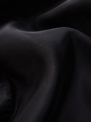 CERENE Frances Black Organza Ruffle Straight Midi Skirt - Image 11 of 12