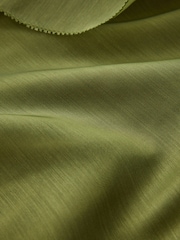 Verde - CERENE Organza Ruffle Straight Midi Skirt - Imaginea 10 din 10